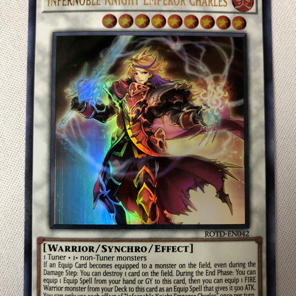 Yugioh Infernoble Knight Emperor Charles ROTD-EN042 1st Edition Near M
