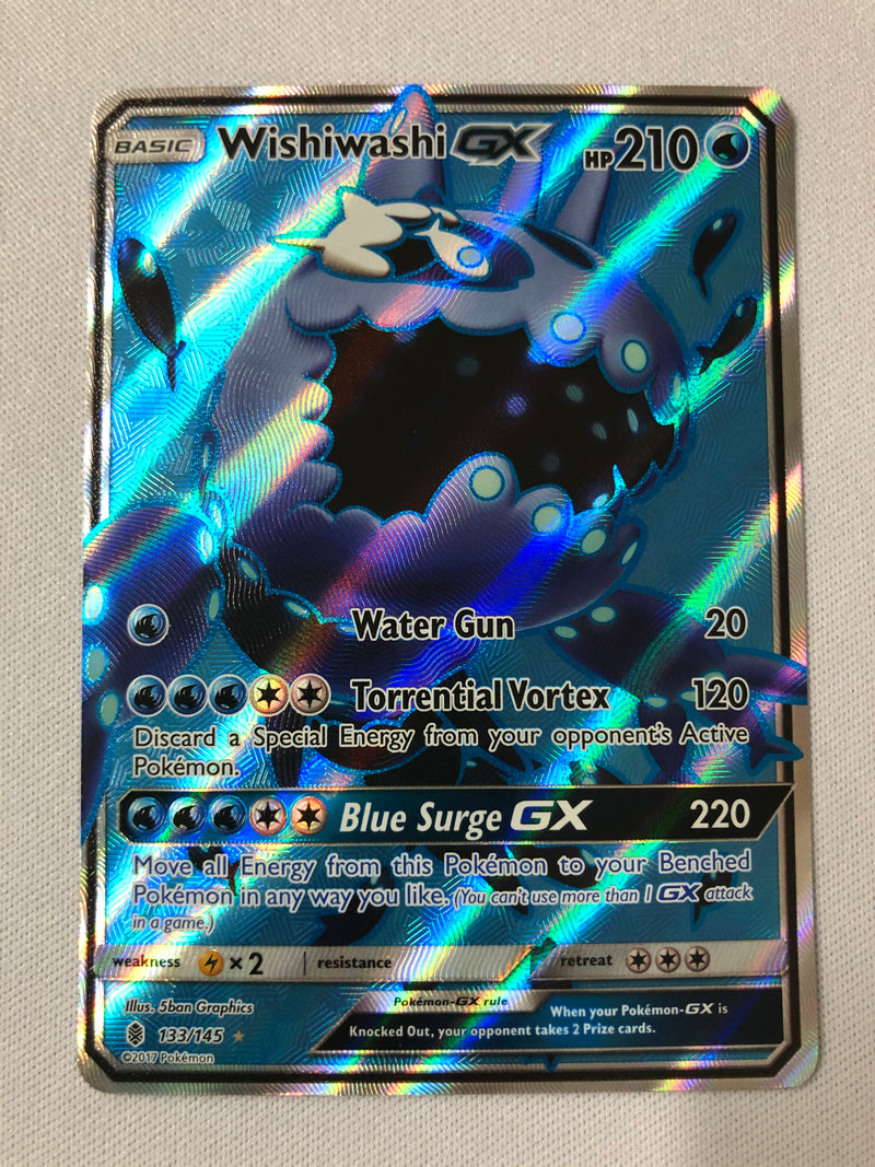 Wishiwashi GX 133/145 Full Art Ultra Rare Guardians Rising Pokemon Car Wishiwashi GX 133/145 Full Art Ultra Rare Guardians Rising Pokemon Car