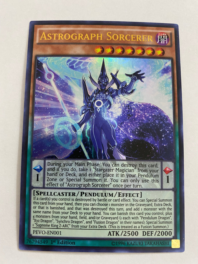 Yugioh Astrograph Sorcerer PEVO-EN001 1st Edition Ultra Rare NM