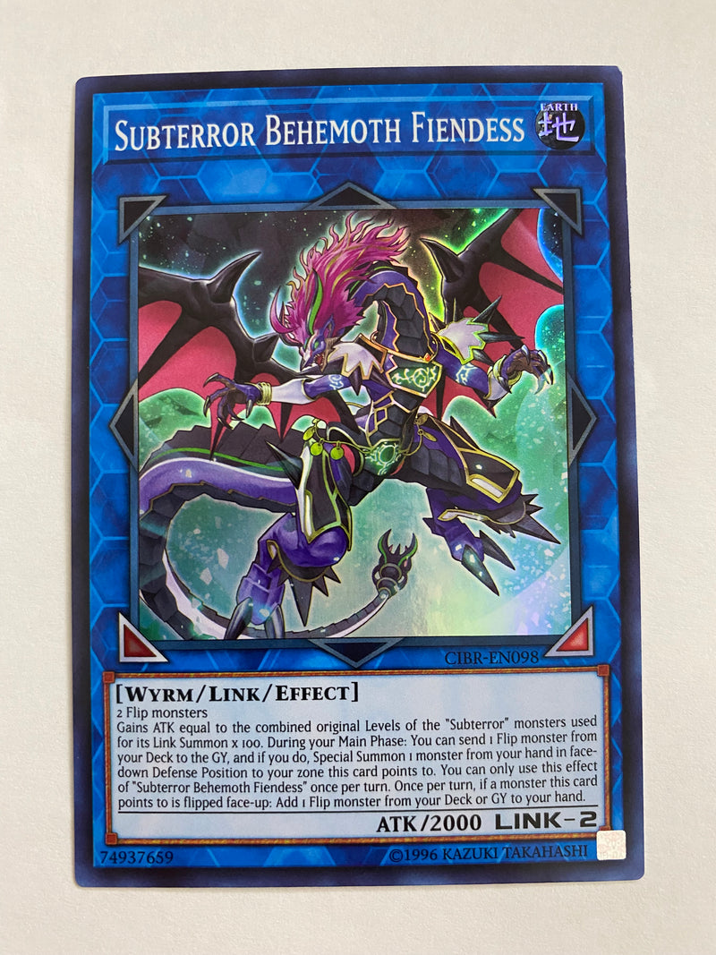Yugioh Subterror Behemoth Fiendess CIBR-EN098 Super Rare Unlimited  NM