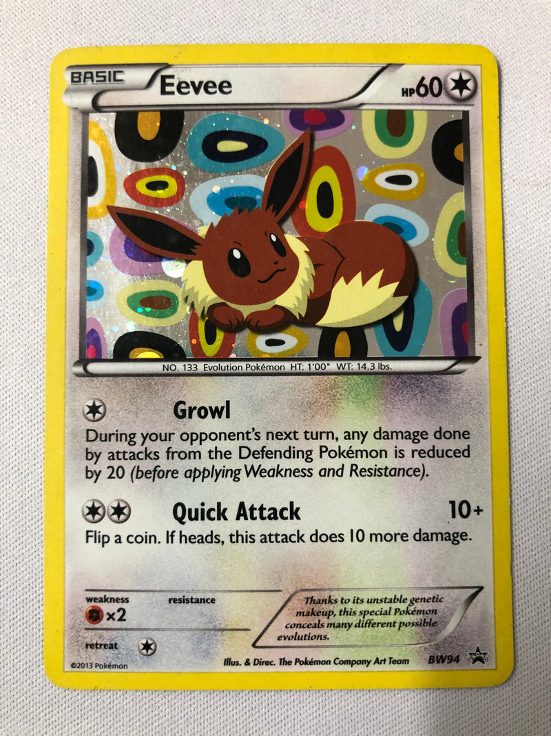 Eevee BW94 Holo Promo Black & White Promo Pokemon Card Lightly Played