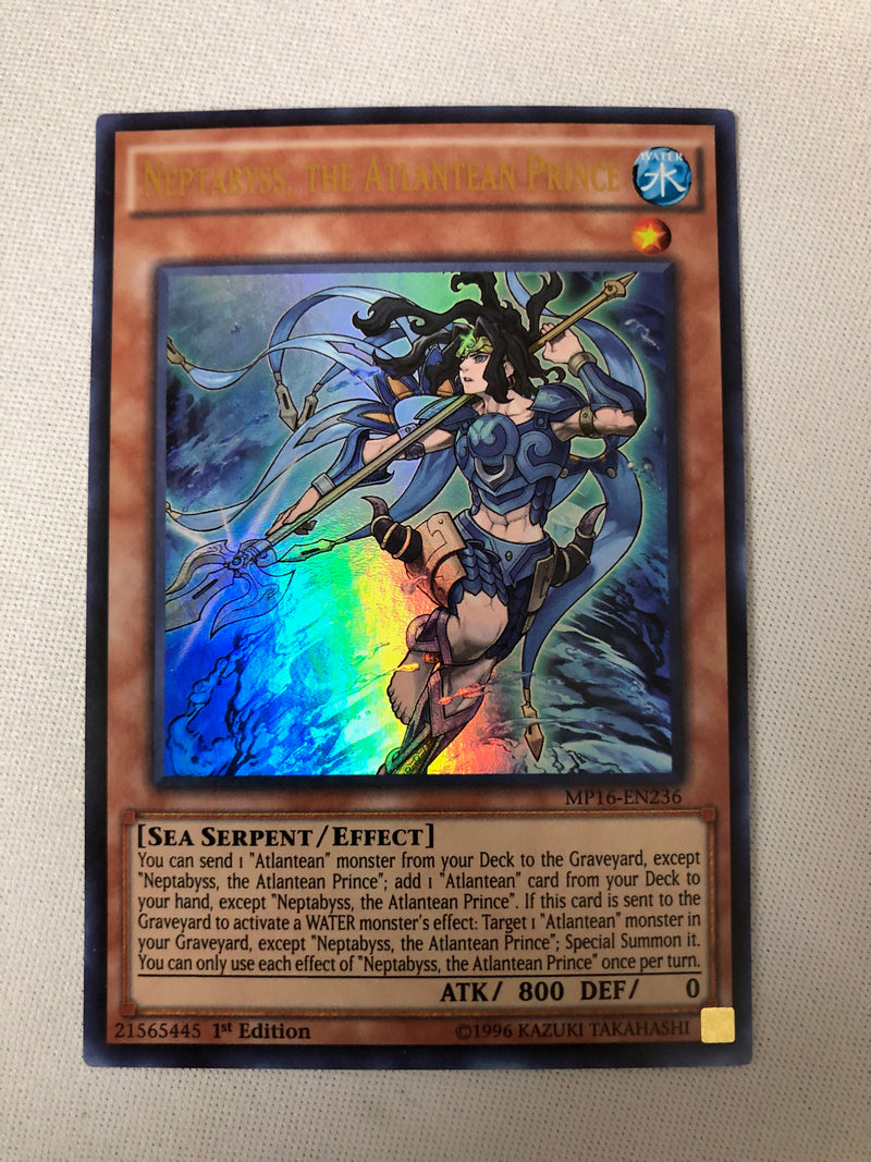 Yugioh Neptabyss, the Atlantean Prince MP16-EN236 Ultra Rare 1st Edition NM
