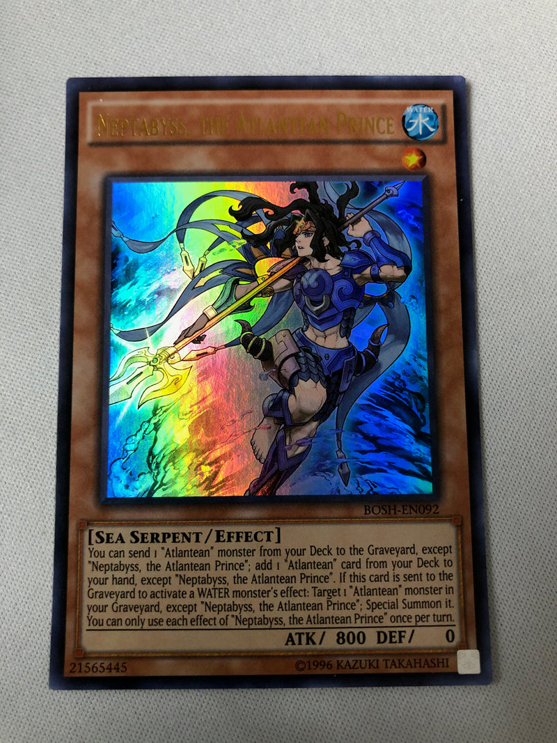 Yugioh Neptabyss, the Atlantean Prince BOSH-EN092 Ultar Rare 1st Edition NM