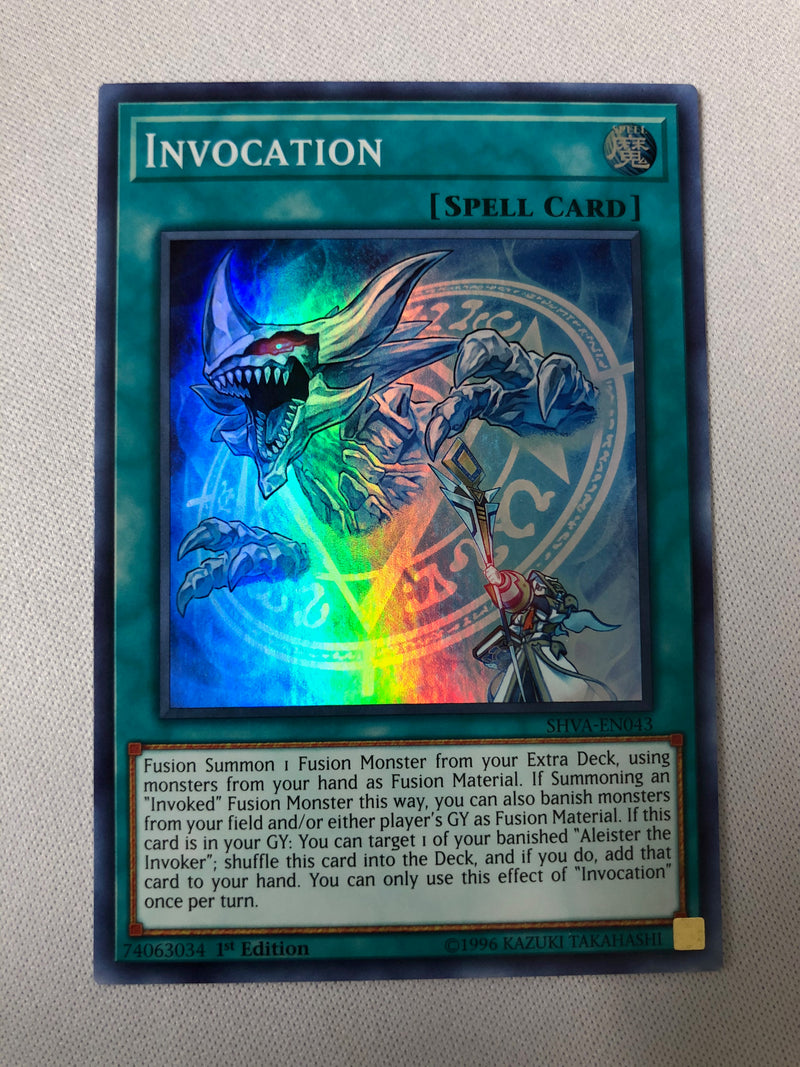 Yugioh Invocation SHVA-EN043 Super Rare 1st Edition Near Mint Yugioh Invocation SHVA-EN043 Super Rare 1st Edition Near Mint