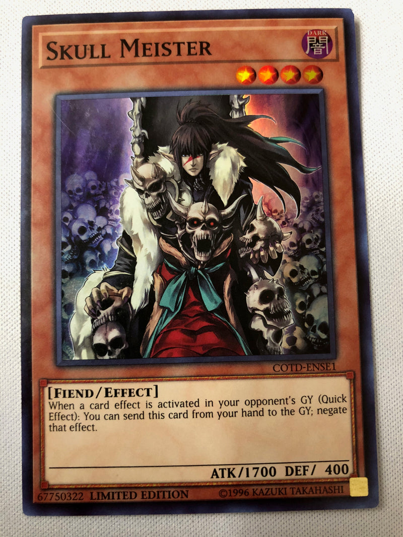Yugioh Skull Meister COTD-ENSE1 Super Rare Limited Edition Near Mint