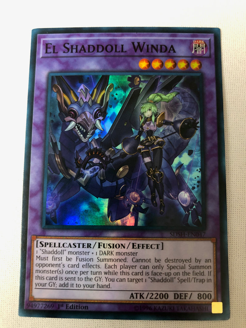 Yugioh El Shaddoll Winda SDSH-EN047 Alternate Art Super Rare 1st Edition NM