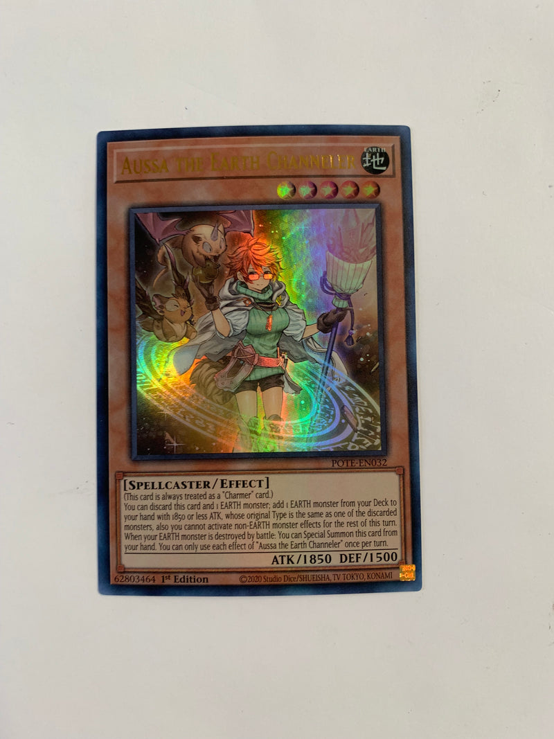 Yugioh Aussa The Earth Channeler POTE-EN032 Ultra Rare 1st Edition Near Mint