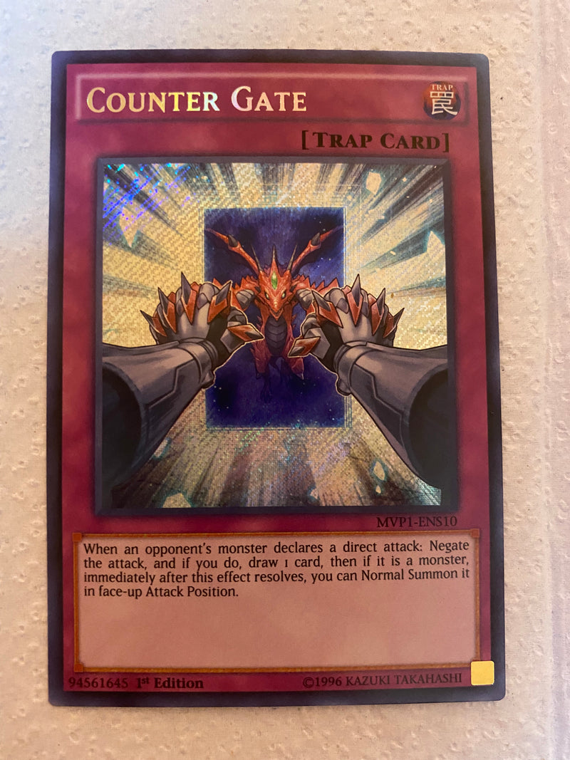 Yugioh Counter Gate  MVP1-ENS10 Secret Rare 1st Edition Near Mint