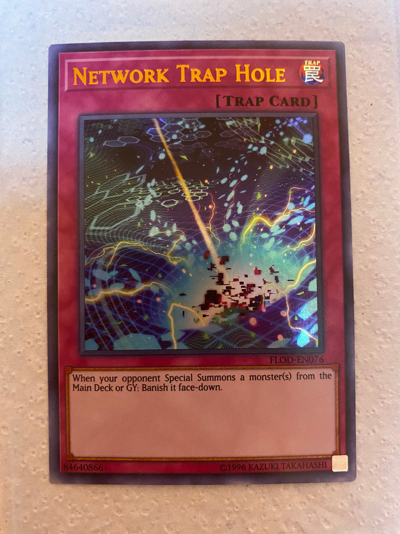 Yugioh Network Trap Hole FLOD-EN076 Ultra Rare Unlimited Naer Mint