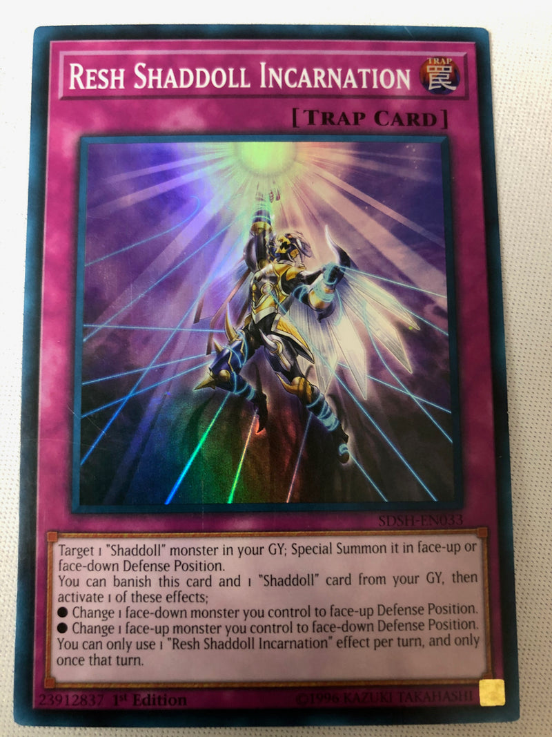 Yugioh Resh Shaddoll Incarnation SDSH-EN033 Super Rare 1st Edition NM