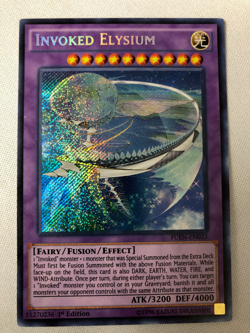 Yugioh Invoked Elysium FUEN-EN033 1st Edition Secret Rare Near Mint Yugioh Invoked Elysium FUEN-EN033 1st Edition Secret Rare Near Mint