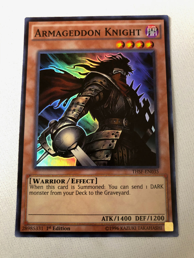 Yugioh Armageddon Knight THSF-EN035 Super Rare 1st Edition Near Mint