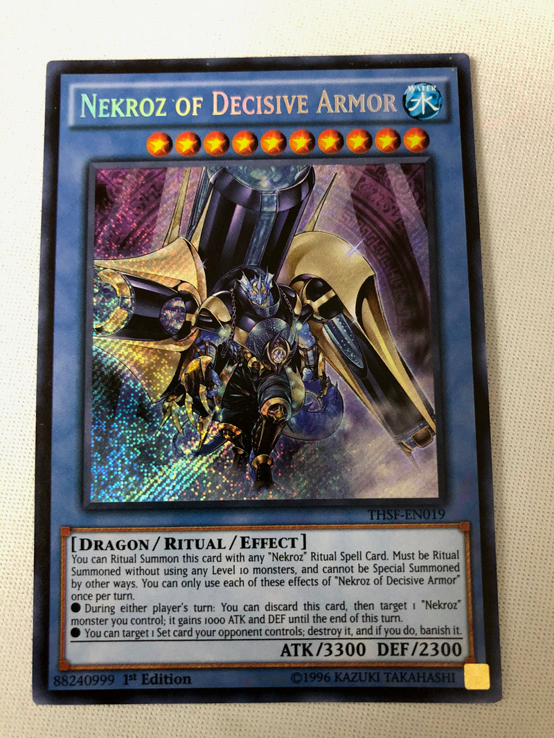 Yugioh Nekroz of Decisive Armor THSF-EN019 Secret Rare 1st Edition NM
