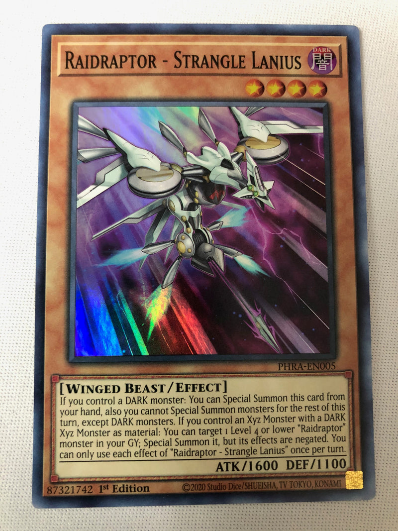 Yugioh Raidraptor-Strange Lanius PHRA-EN005 Ultra Rare 1st Edition Near Mint