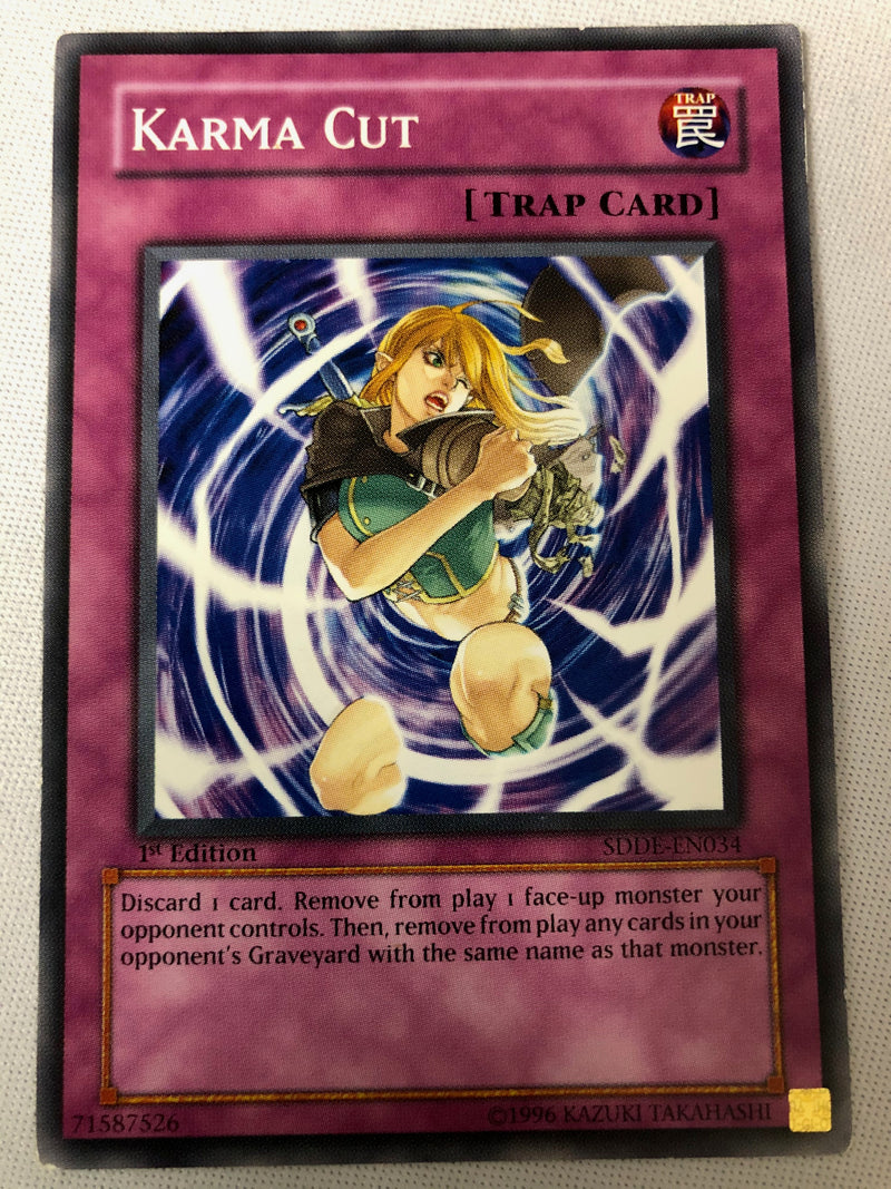 Yugioh Karma Cut  SDDE-EN034 1st Edition Common Near Mint