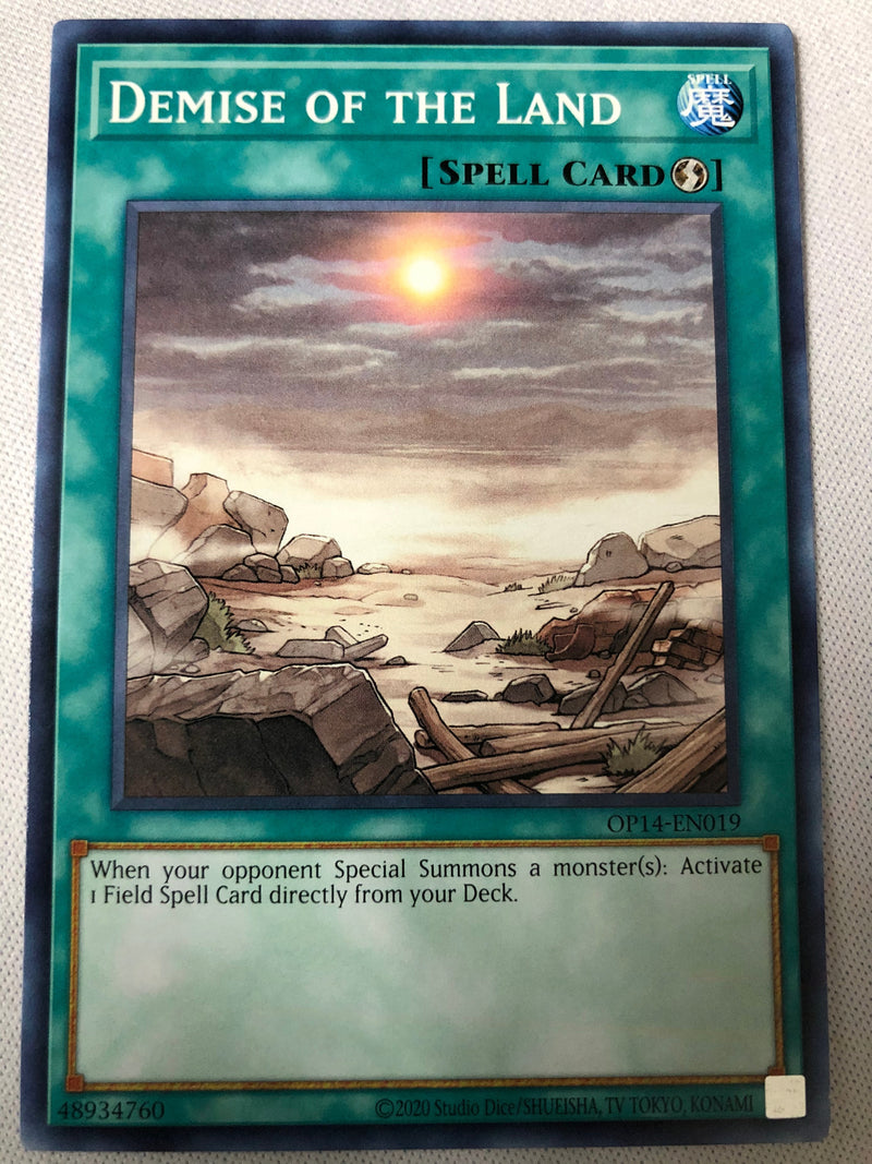 Yugioh Demise of the Land OP14-EN019 Unlimited Edition Common Near Mint