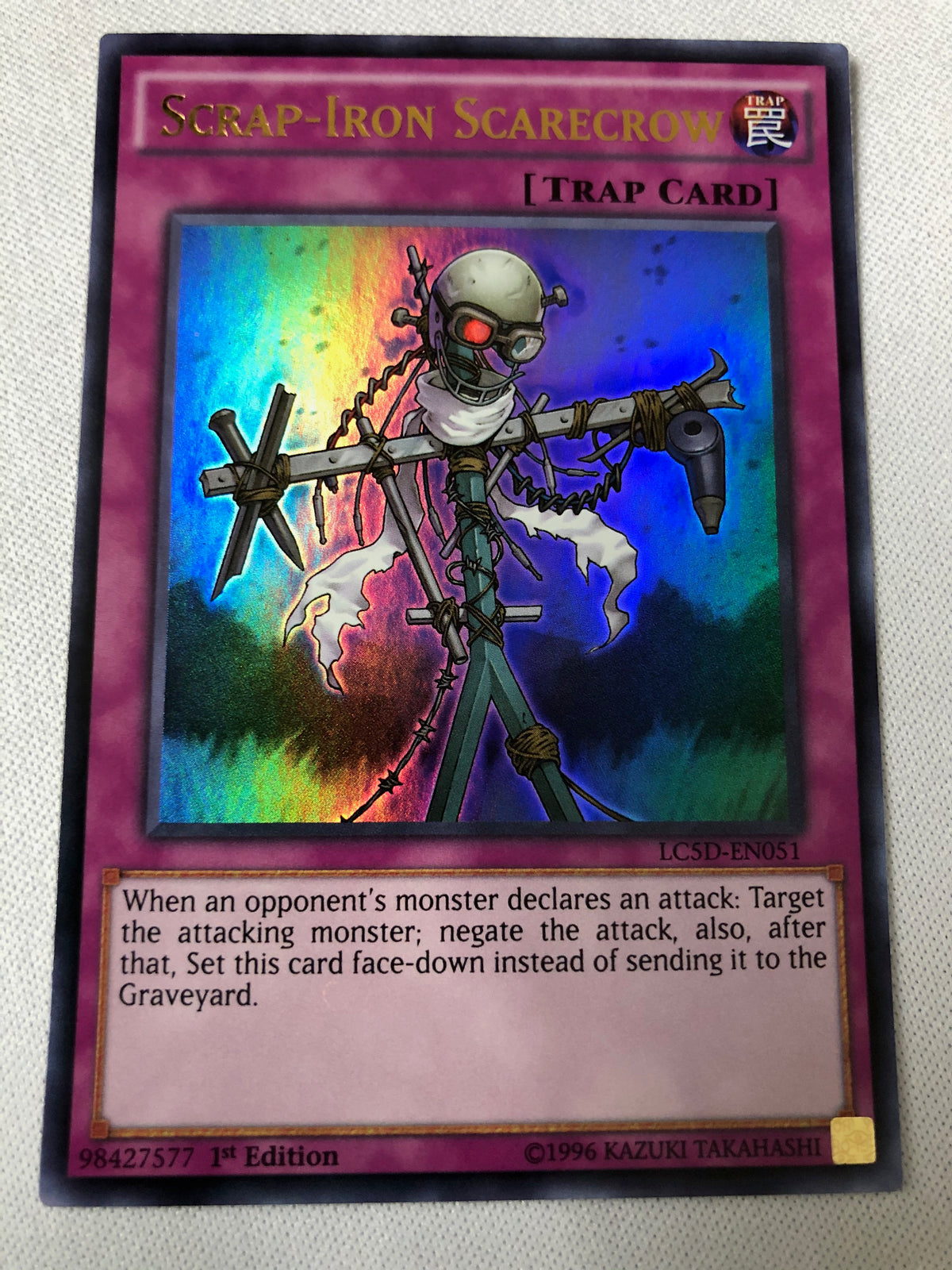 Yugioh Scrap-Iron Scarecrow LC5D-EN051 Ultra Rare 1st Edition Near Min Yugioh Scrap-Iron Scarecrow LC5D-EN051 Ultra Rare 1st Edition Near Min
