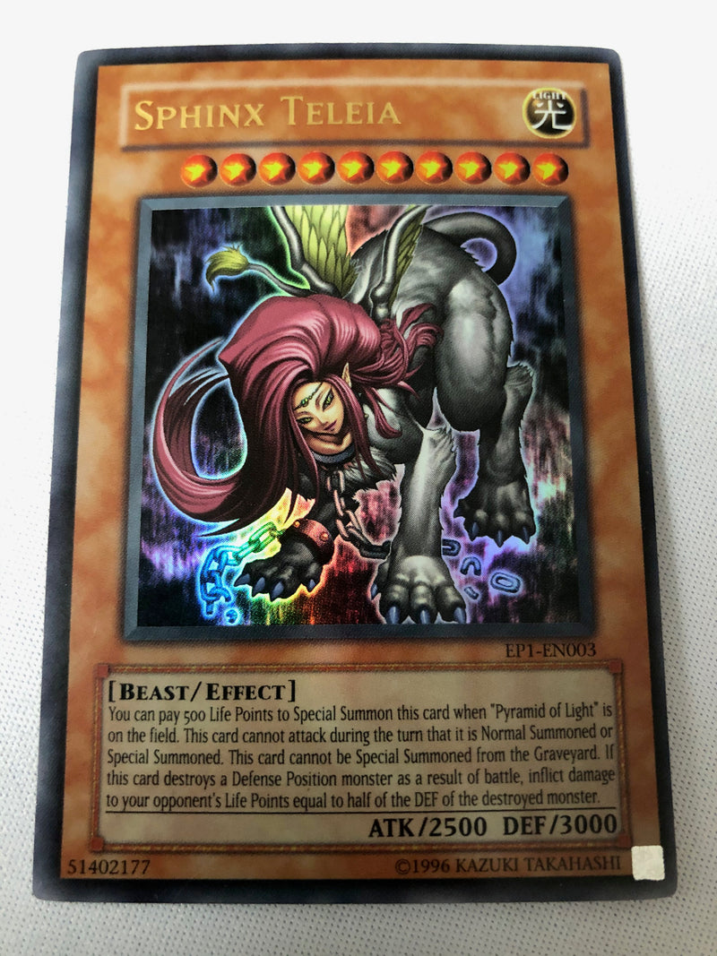 Yugioh Sphinx Teleia EP1-EN003 Ultra Rare Near Mint Yugioh Sphinx Teleia EP1-EN003 Ultra Rare Near Mint
