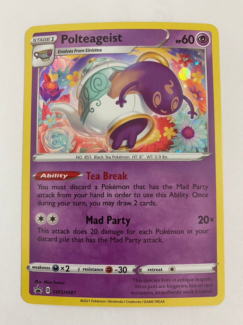 Polteageist SWSH081 Black Star Promo Holo Pokemon Card Near Mint