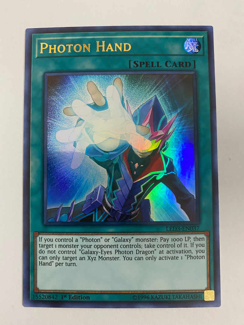 Yugioh Photon Hand LED3-EN037 Ultra Rare 1st Edition Near Mint