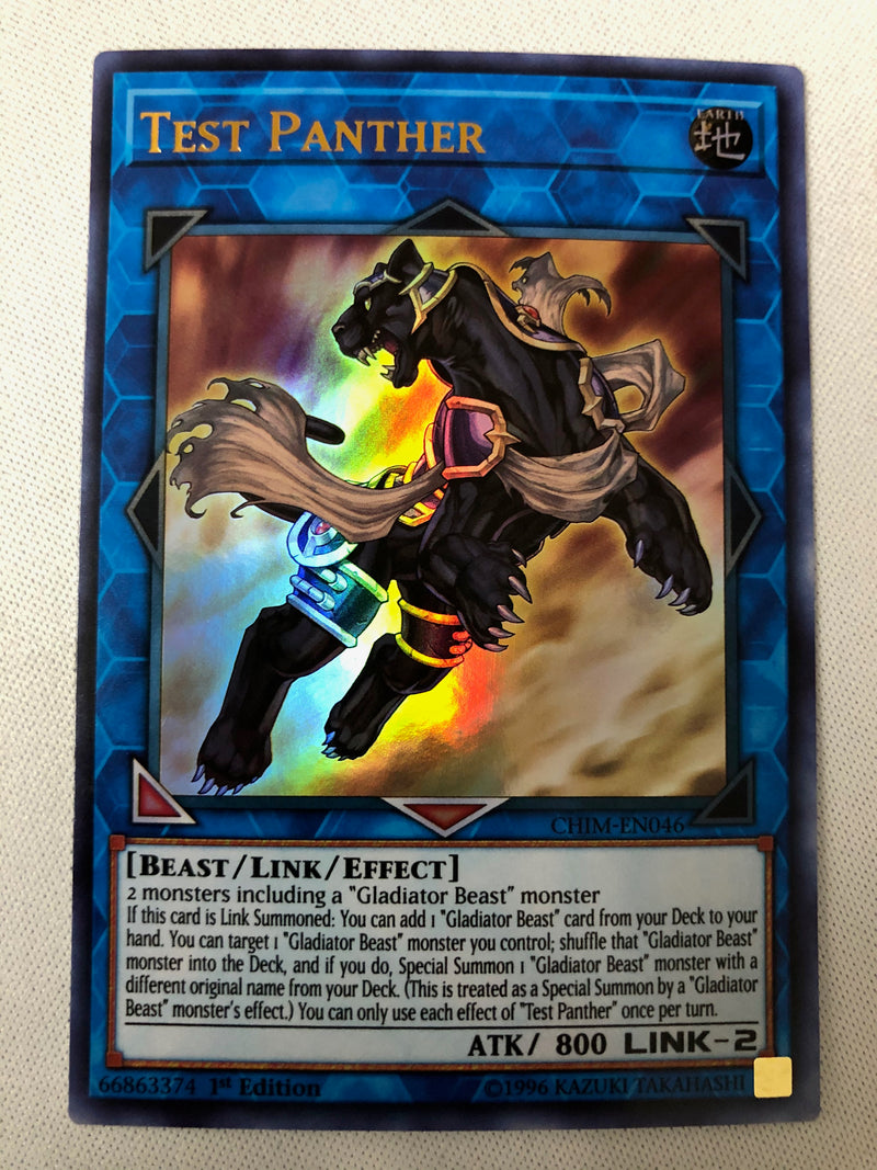 Yugioh Test Panther CHIM-EN046 Super Rare 1st Edition Near Mint