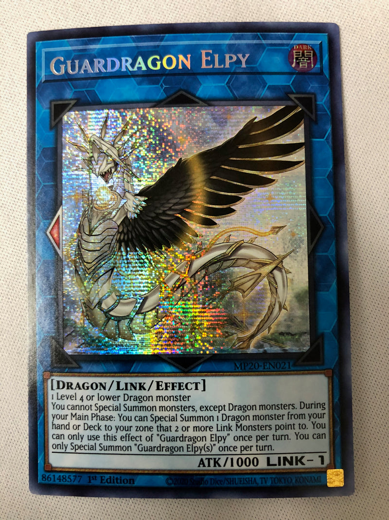 Yugioh Guardragon Elpy MP20-EN021 Prismatic Secret Rare 1st Edition NM