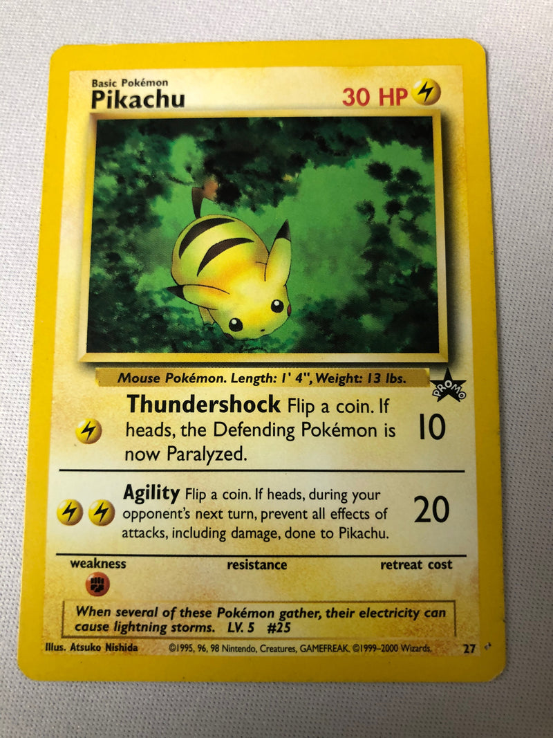 Pikachu 27 Black Star Promo Rare Pokemon Card Near Mint