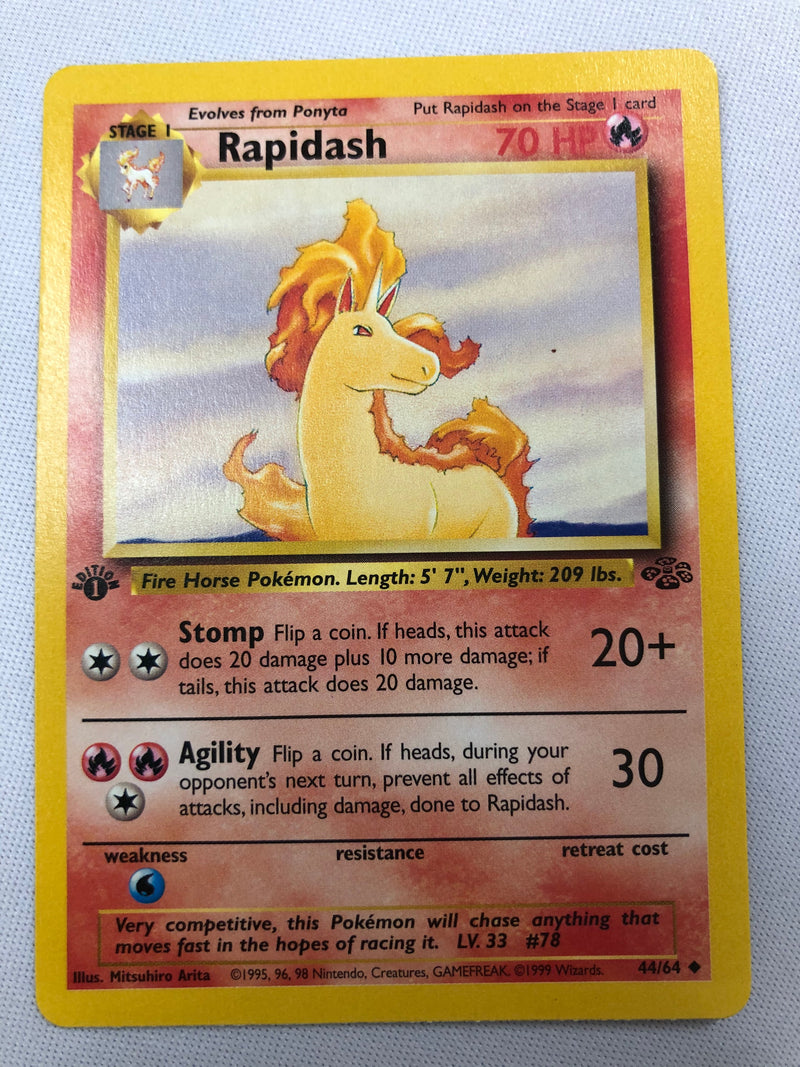 Rapidash 44/64 Uncommon 1st Edition Pokemon Card Near Mint