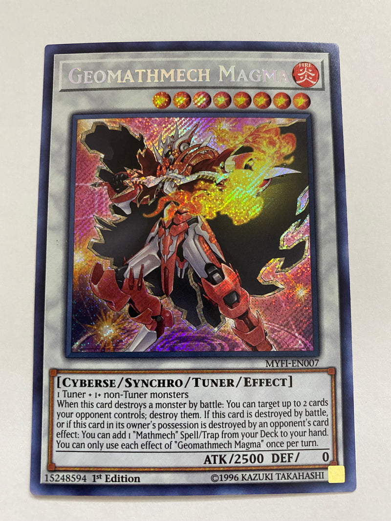 Yugioh Geomathmech Magma - MYFI-EN007 - Secret Rare 1st Edition Near Mint