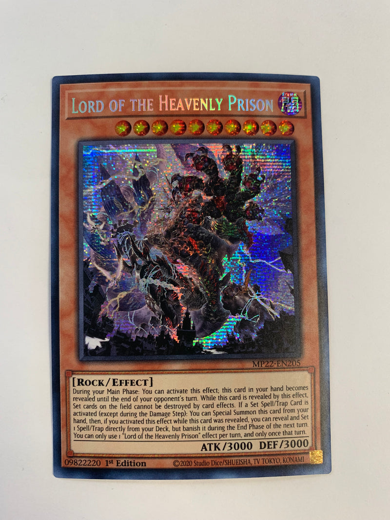 Yugioh Lord of the Heavenly Prison MP22-EN205 Prismatic Secret Rare 1st Edition Near Mint