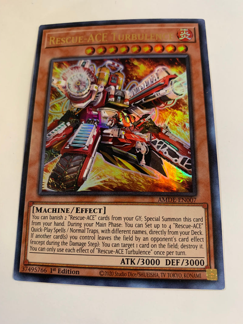 Yugioh Rescue-ACE Turbulence AMDE-EN007 Ultra Rare 1st Edition Near Mint