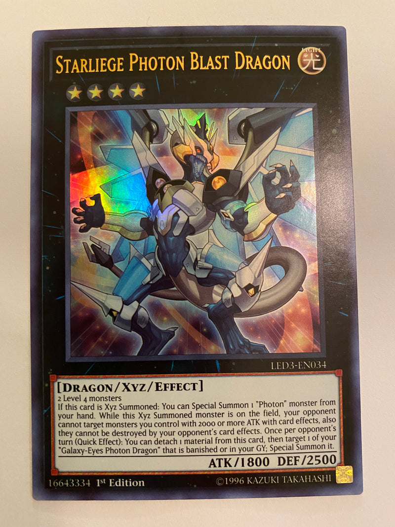 Yugioh Starliege Photon Blast Dragon  LED3-EN034 Ultra Rare 1st Edition Near Mint