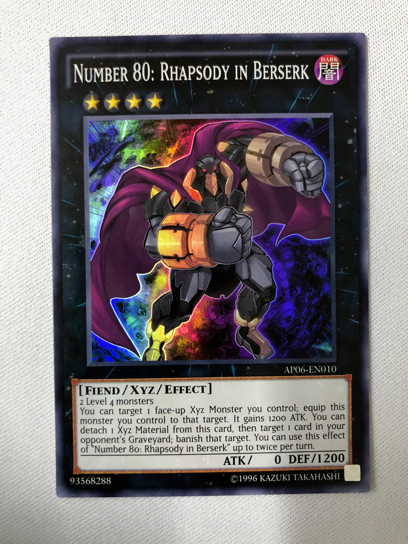 Yugioh Number 80: Rhapsody in Beserk AP06-EN010 Super Rare Unlimited Near Mint