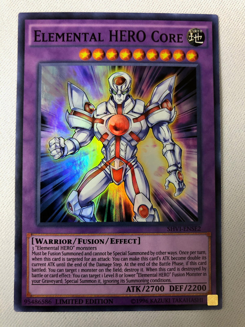 Yugioh Elemental HERO Core SHVI-ENSE2 Super Rare Limited Edition NM