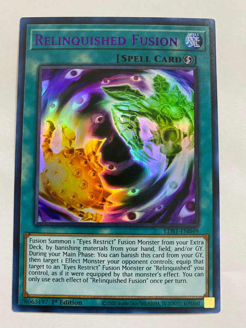 Yugioh Relinquished Fusion Purple LDS1-EN049 Ultra Rare  1st Edition NM