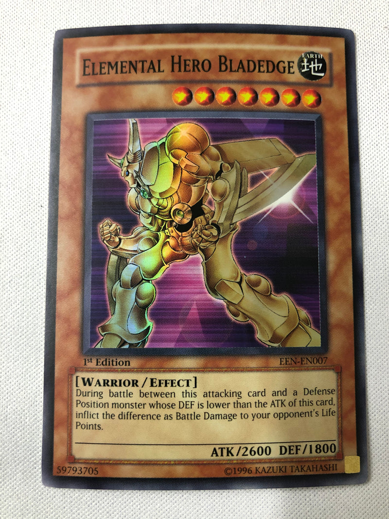 Yugioh Elemental Hero Bladedge EEN-EN007 1st Edition Super Rare Near Mint