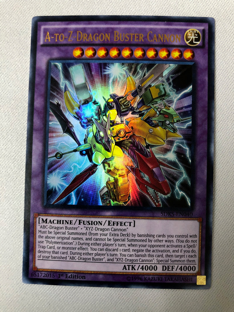 Yugioh A-To-Z Dragon Buster Cannon SDKS-EN040 Ultra Rare 1st Edition NM