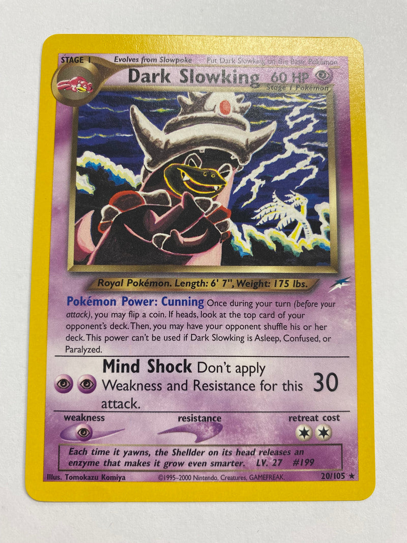Dark Slowking 20/105 Rare Neo Destiny Pokemon Card NM