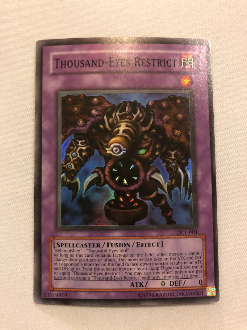 Yugioh Thousand eyes restrict DL1-001 Super Rare Near Mint