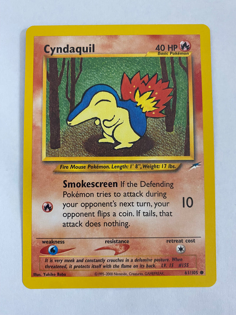 Cyndaquil 61/105 Neo Destiny 61/105 Common Pokemon Card NM Cyndaquil 61/105 Neo Destiny 61/105 Common Pokemon Card NM