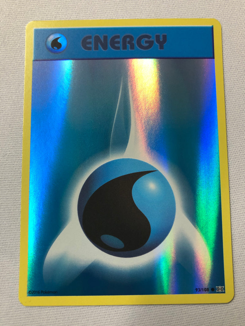 Water Energy 93/108 Reverse Holo Rare XY Evolutions Pokemon Card Near Mint