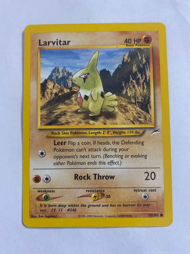 Larvitar 70/105 Neo Destiny  Common Pokemon Card NM