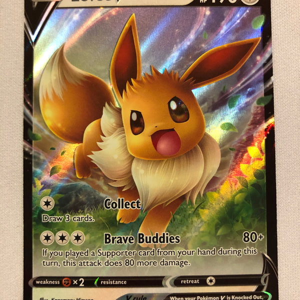 Eevee V SWSH065 Sword & Shield Holo Rare Black Star Promo Pokemon Card