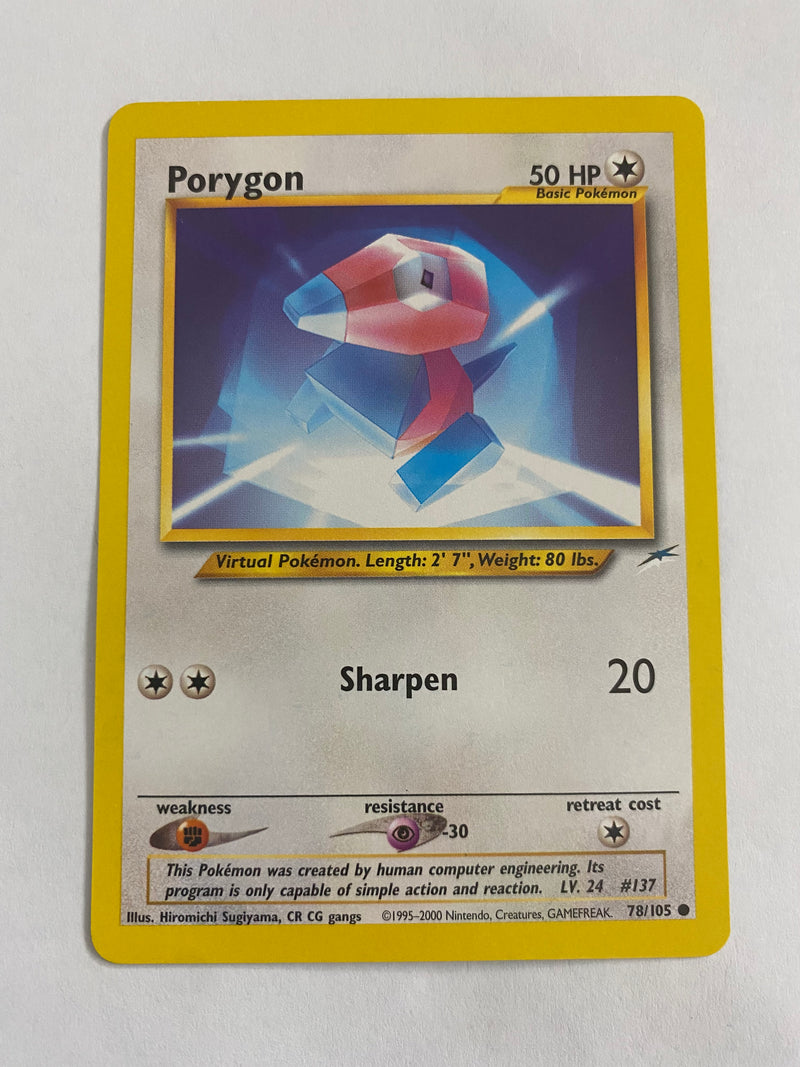 Porygon 78/105 Neo Destiny Set Common Pokemon Card NM