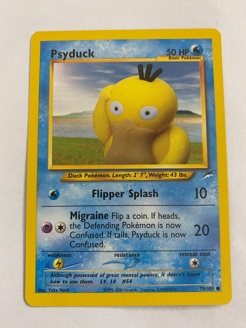 Psyduck 79/105 Common 2000 Neo Destiny Unlimited WOTC Pokemon Card NM