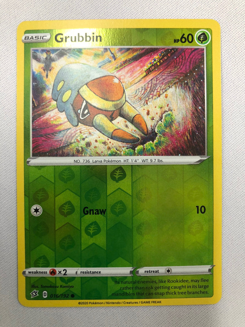 grubbin pokemon card Grubbin 016/192 Rebel Clash Reverse Holo Common Pokemon Card Near Mint