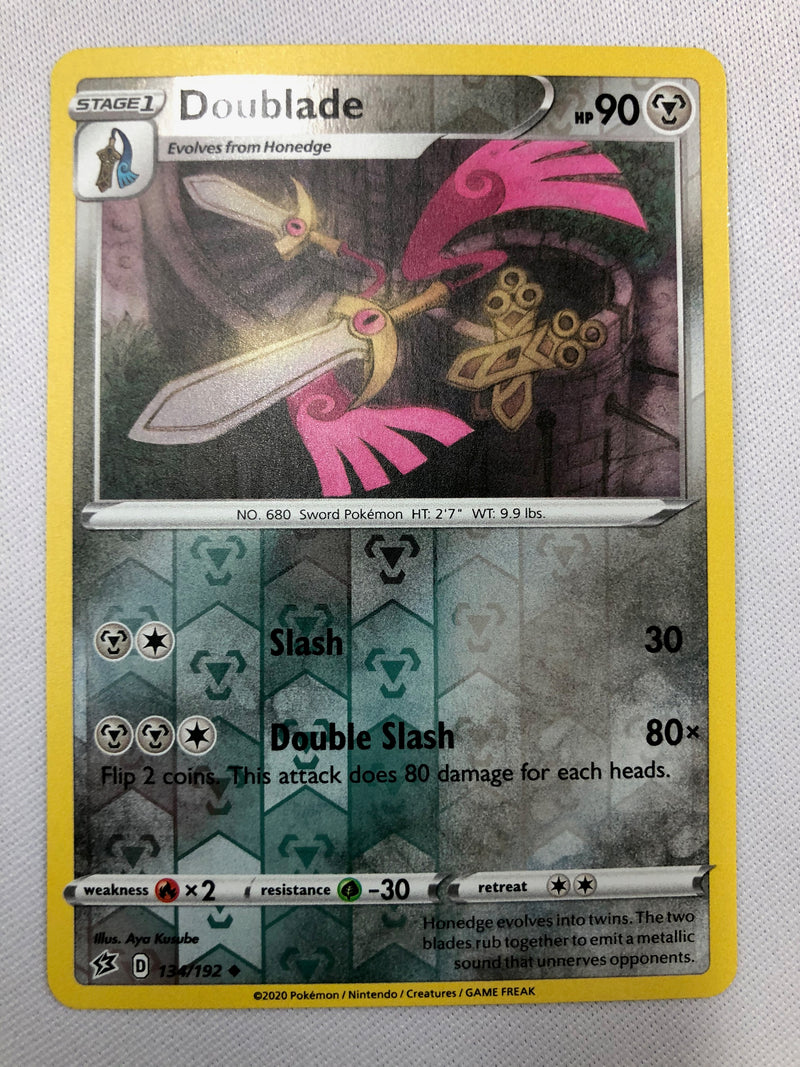 Doublade 134/192 Sword and Shield: Rebel Clash Reverse Holo Uncommon Pokemon Card NM