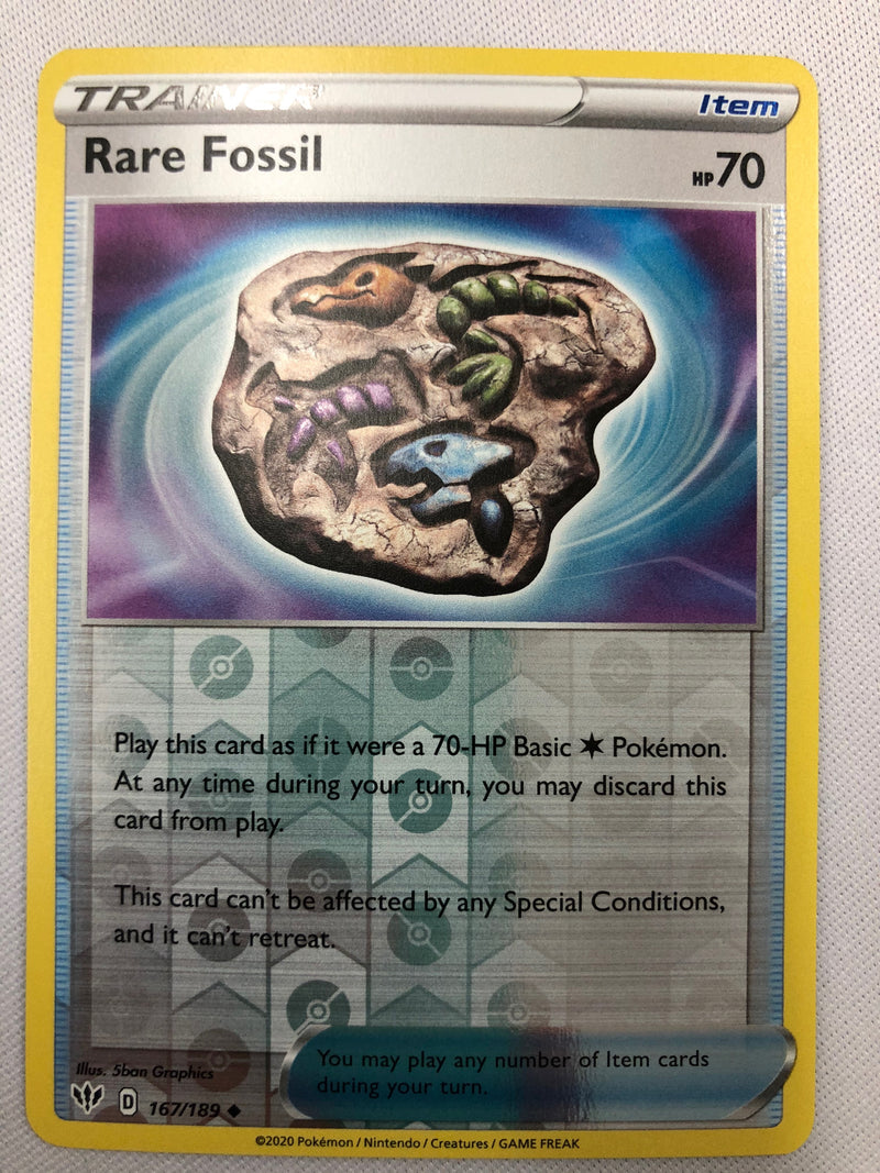 Rare Fossil 167/189 Darkness Ablaze Reverse Holo Uncommon Pokemon Card NM