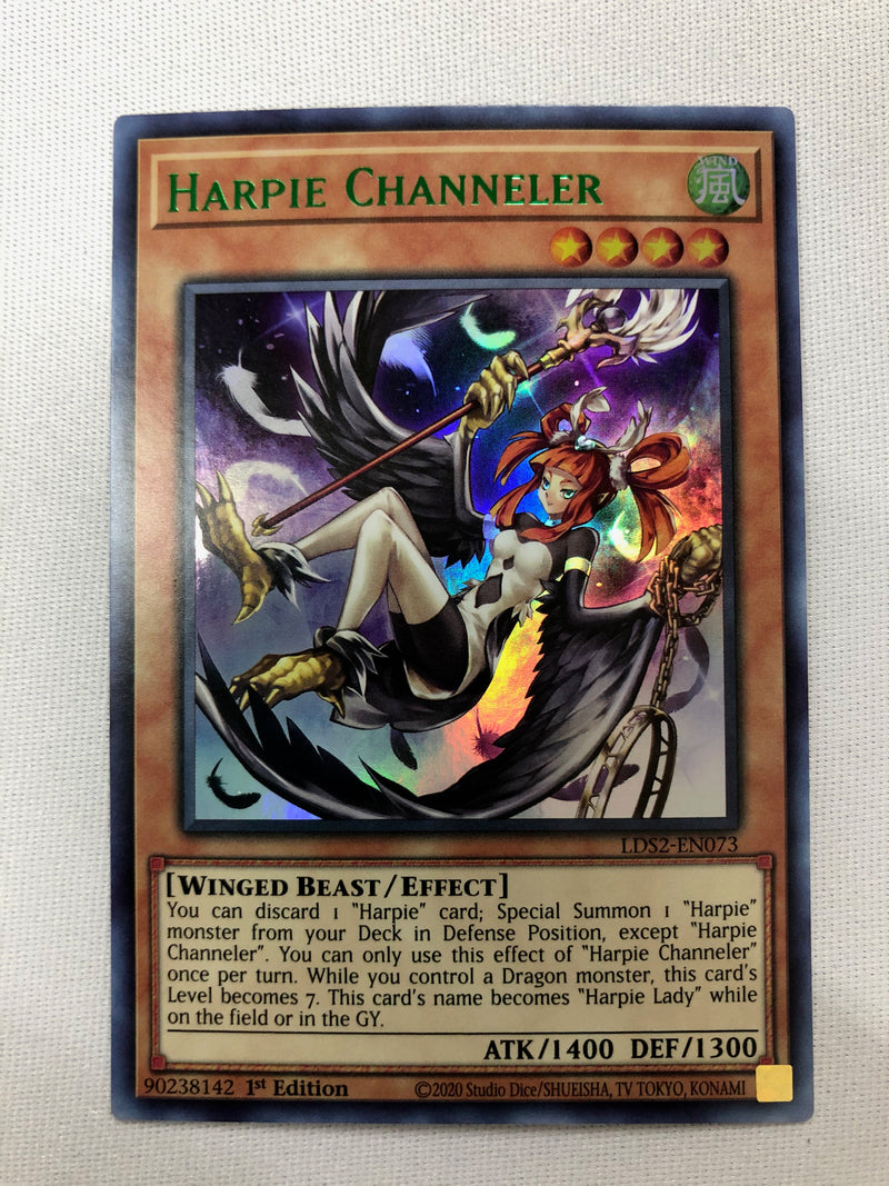 Yugioh Harpie Channeler LDS2-EN073 Green 1st Edition Ultra Rare Near M Yugioh Harpie Channeler LDS2-EN073 Green 1st Edition Ultra Rare Near M