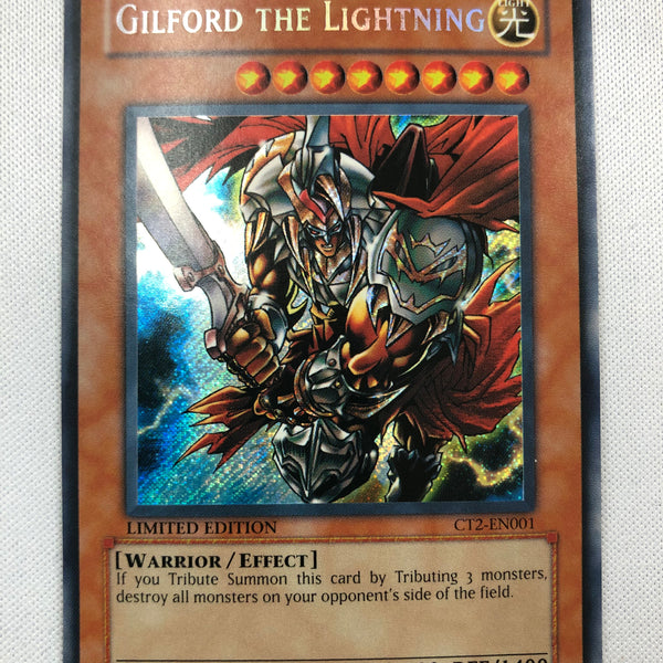 yugioh card gilford the lightning Yugioh Gilford the Lightning CT2-EN001 Limited Edition Secret Rare Nea